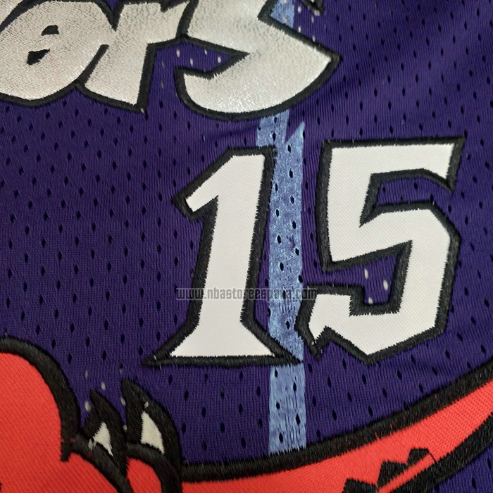 Camiseta Toronto Raptors Vince Carter NO 15 Mitchell & Ness Violeta